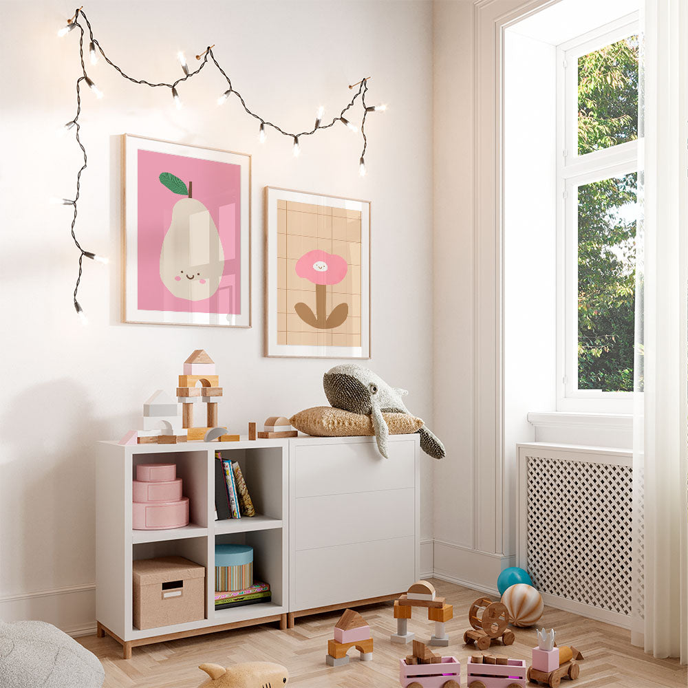 Blush & Bloom, Adorable Nursery & Kids' Room Poster Set