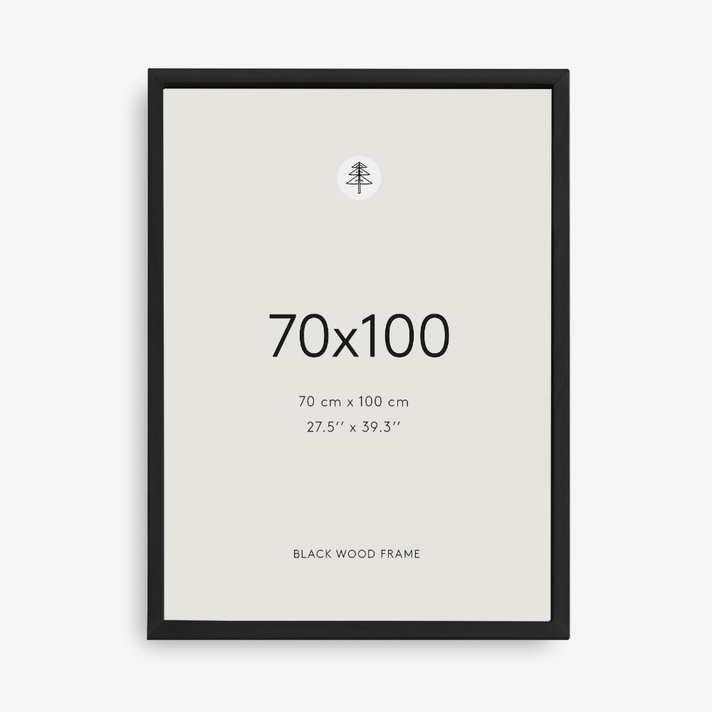 Črn okvir za slike, 70x100