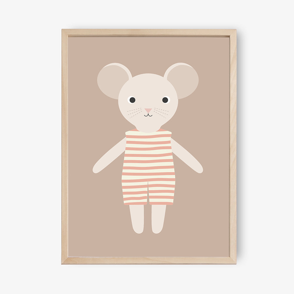 Mouse Bertina Poster, Biscuit