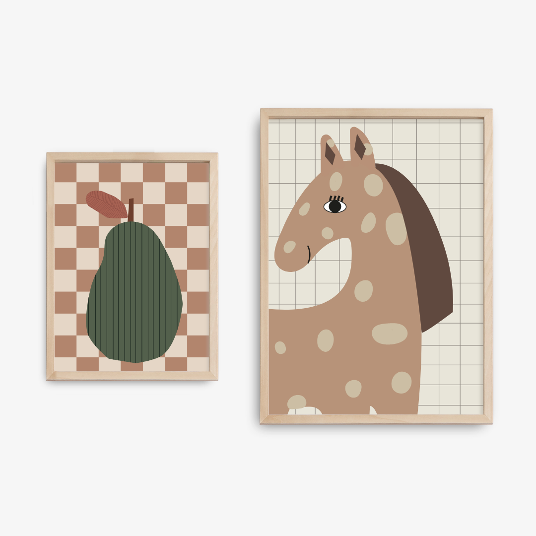 Little Pony & Pear, Gallery Wall Art Poster Set