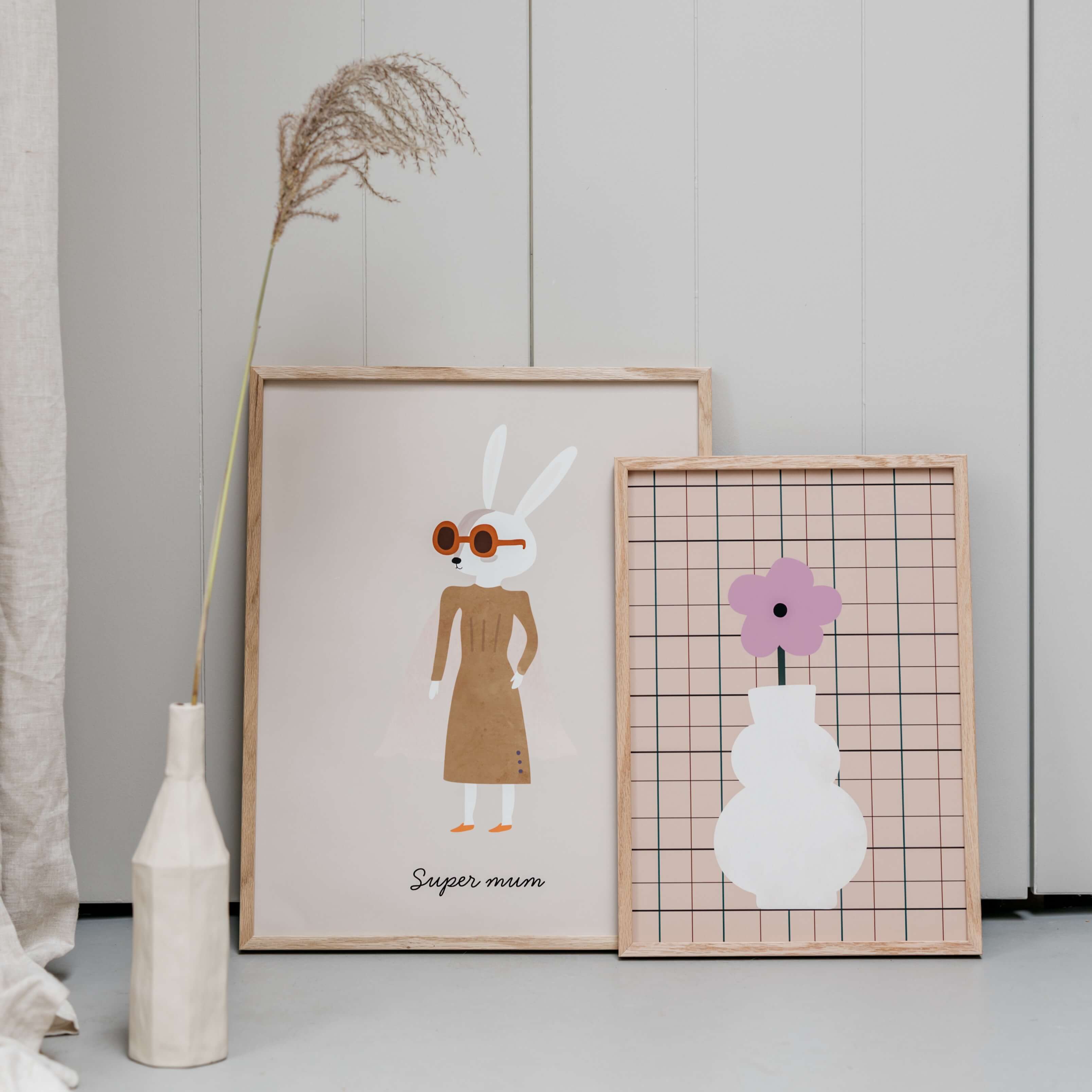 Supermom & Florals, Gallery Wall Art Poster Set