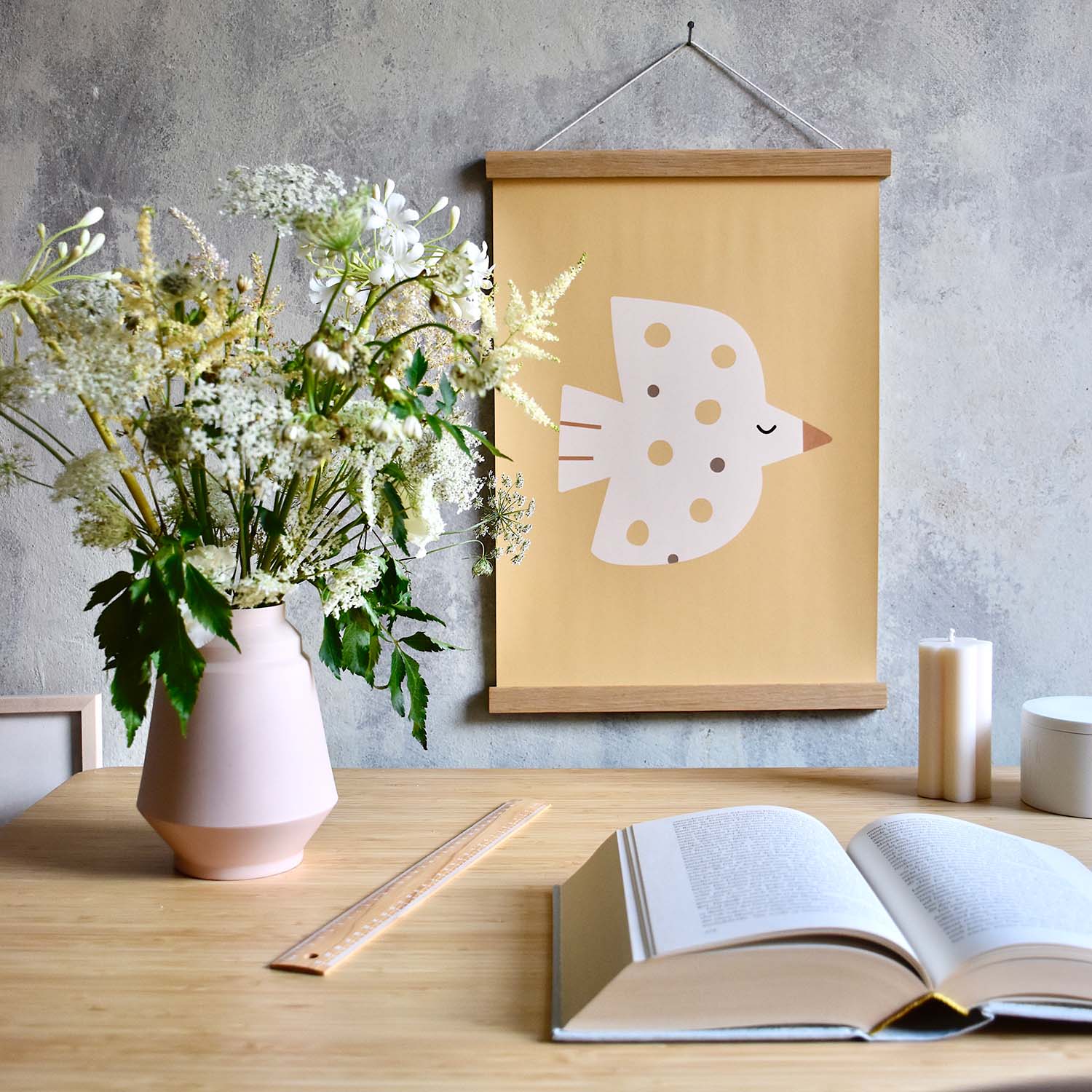 Dotted Bird Poster