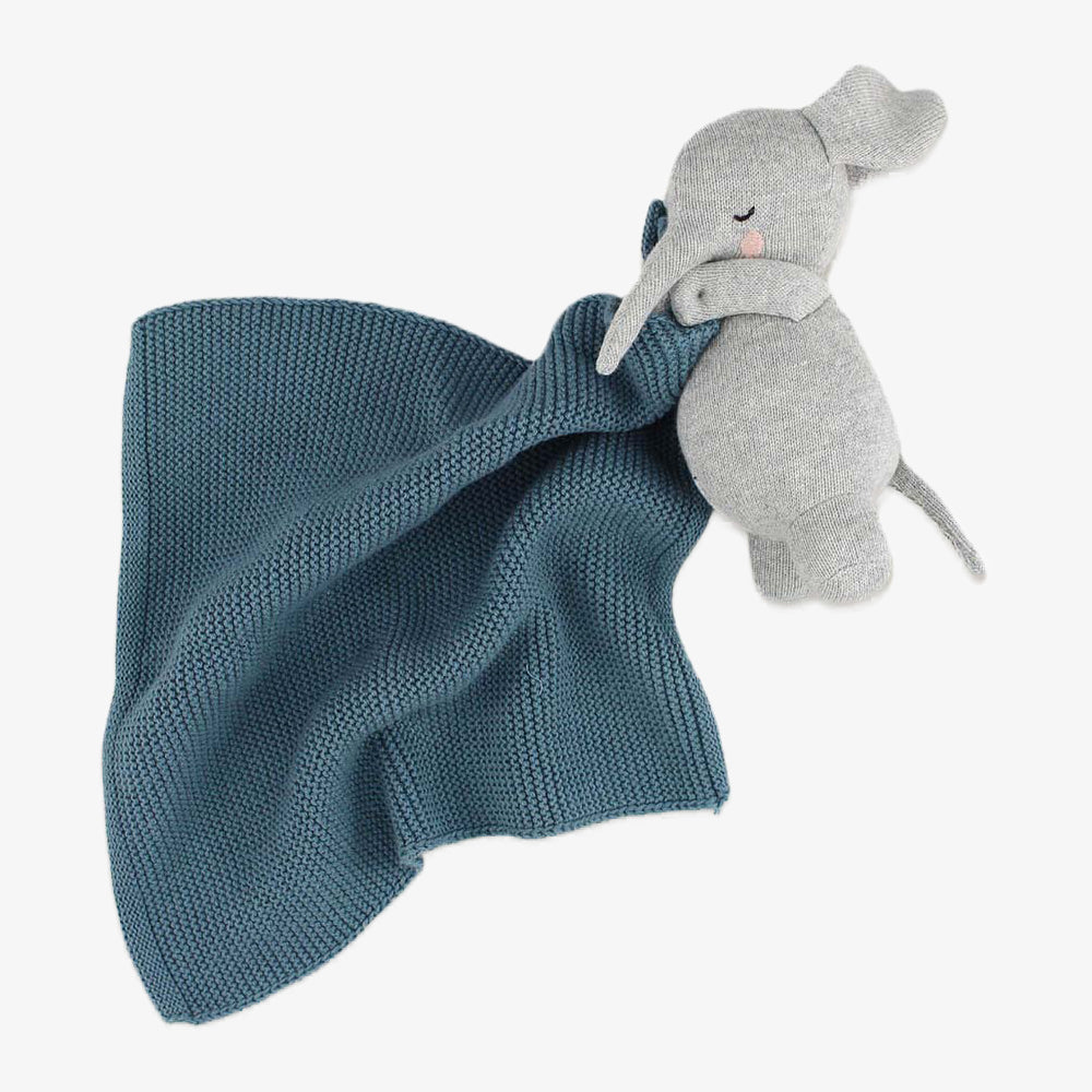 Cuddly Elephant with Blanket