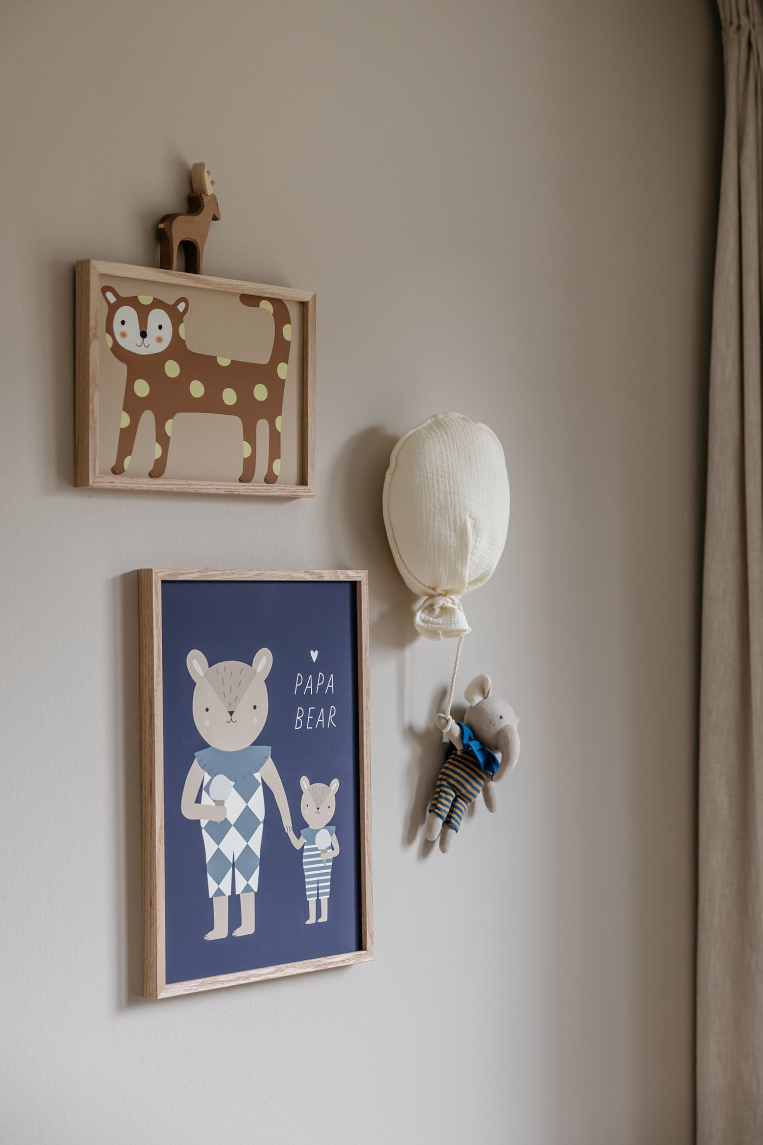 Cat in a Polka-Dot Costume Poster, Tan