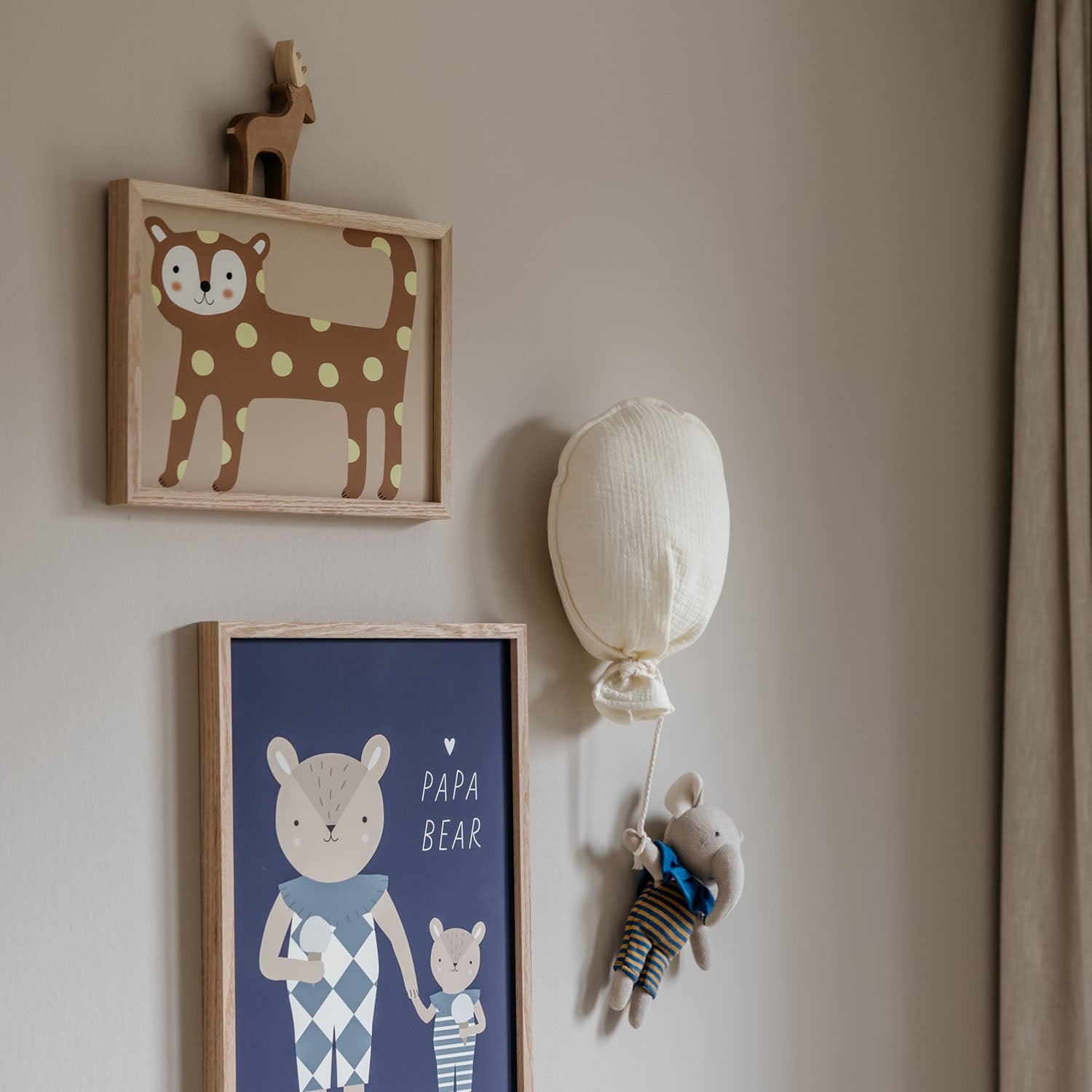 Cat in a Polka-Dot Costume Poster, Tan