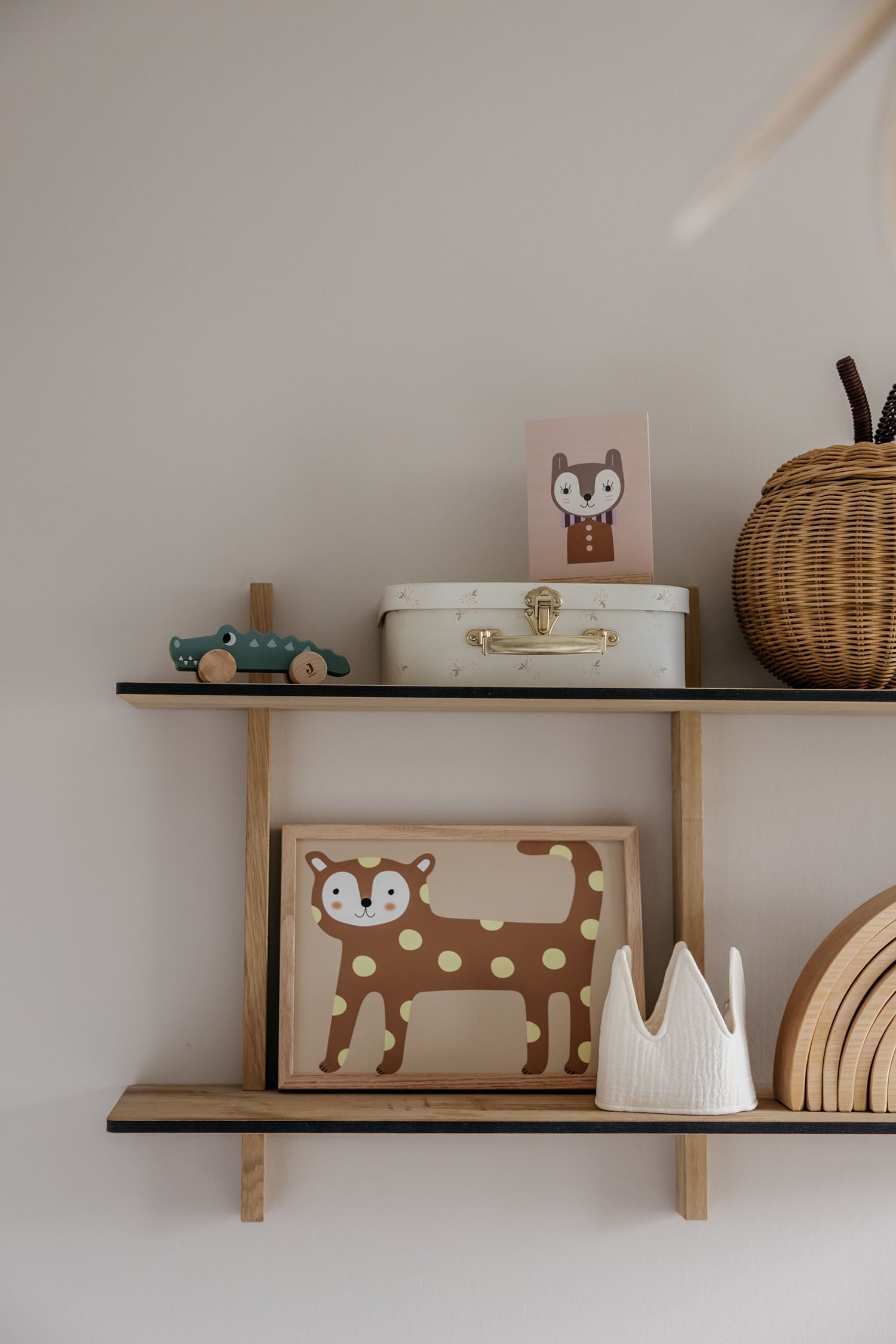 Cat in a Polka-Dot Costume Poster, Tan