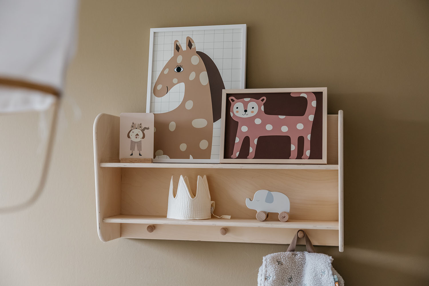 Cat in a Polka-Dot Costume Poster, Tan