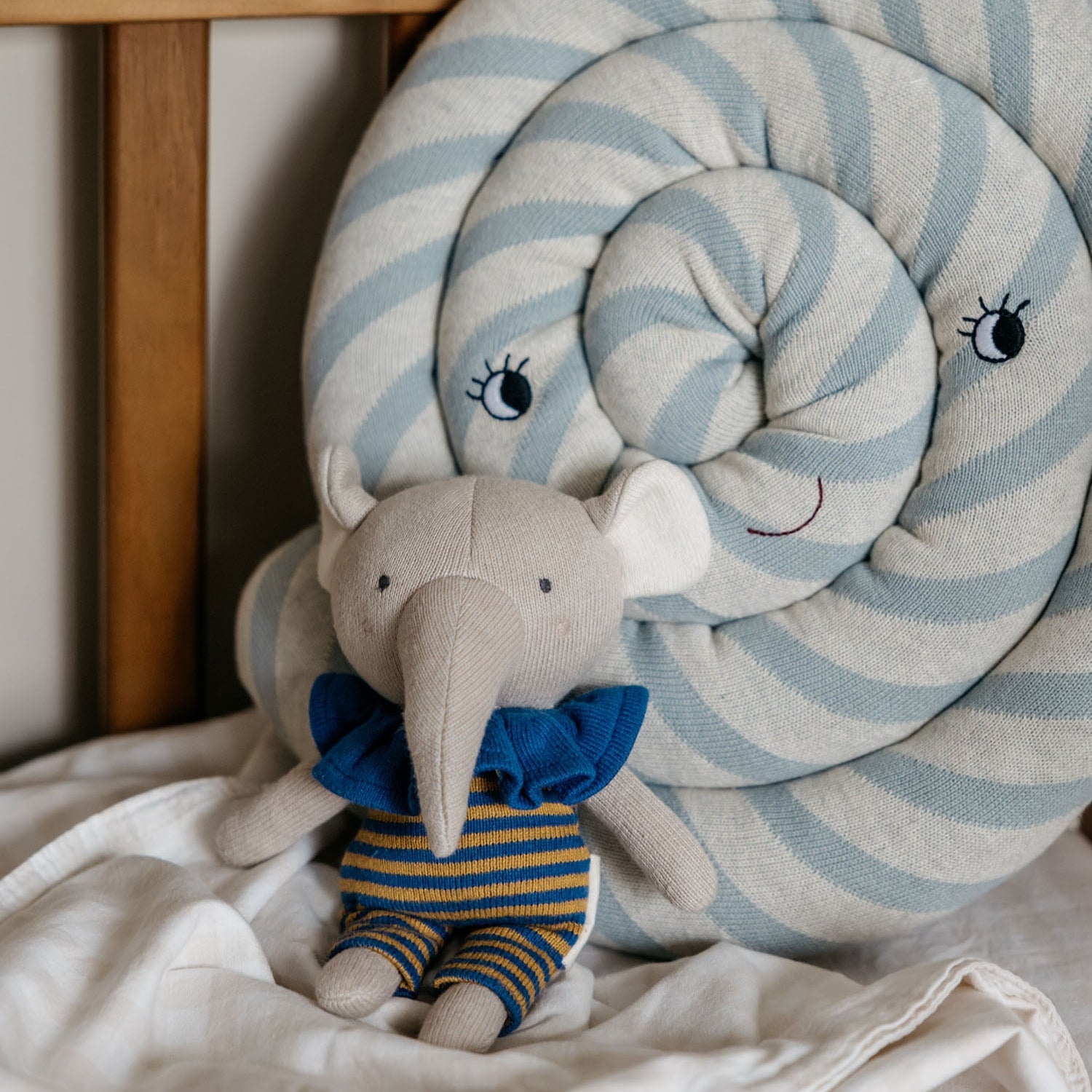 Elephant Pim Knitted Toy & Matching Custom Poster Set