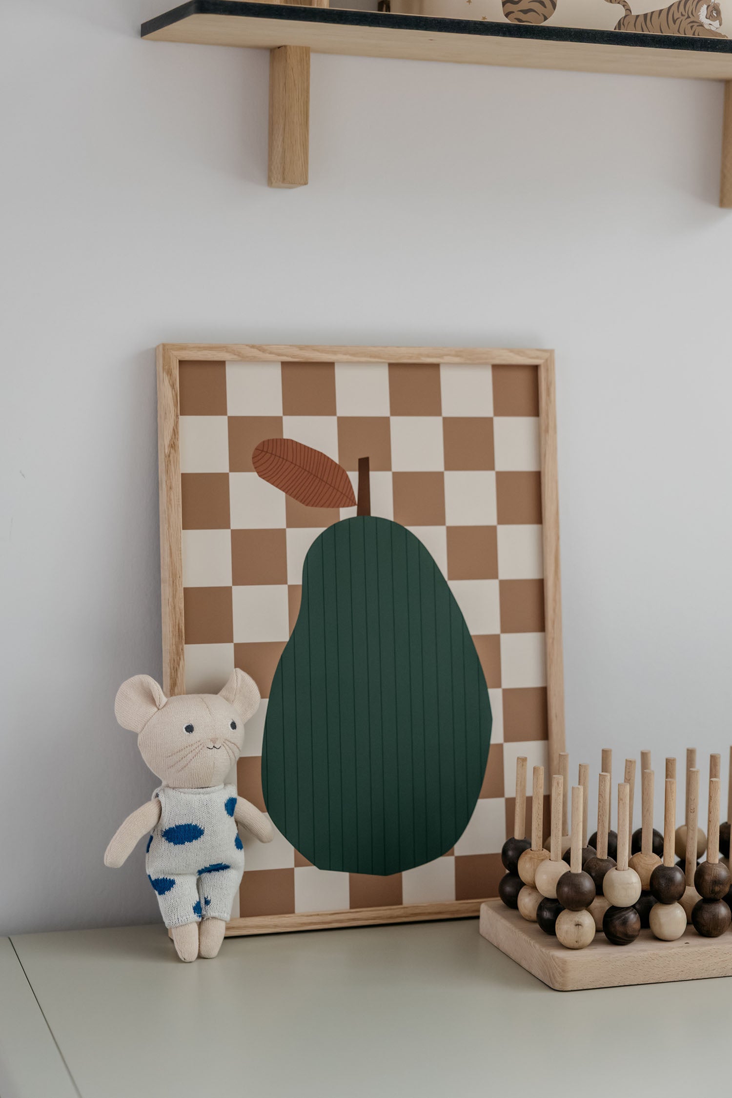 Pear Poster, Checkerboard