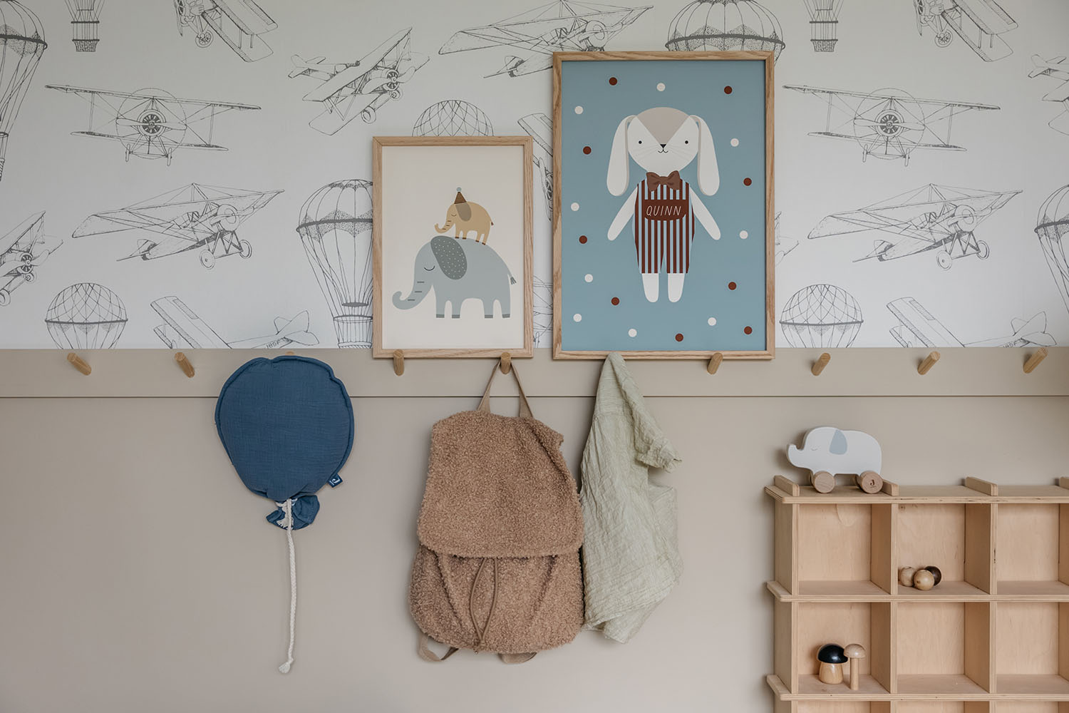 Custom Baby Rabbit Poster, Blue