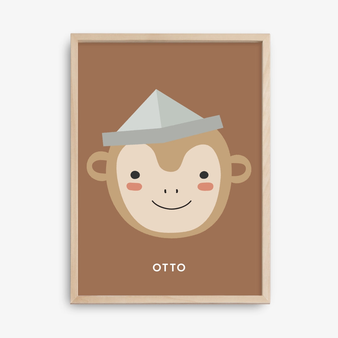 Custom Monkey poster, Brown