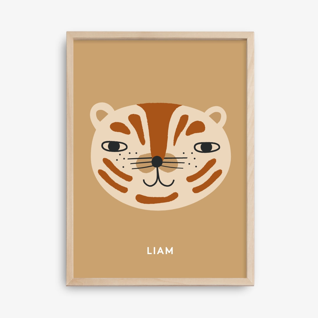 Personaliziran plakat Tiger, roza
