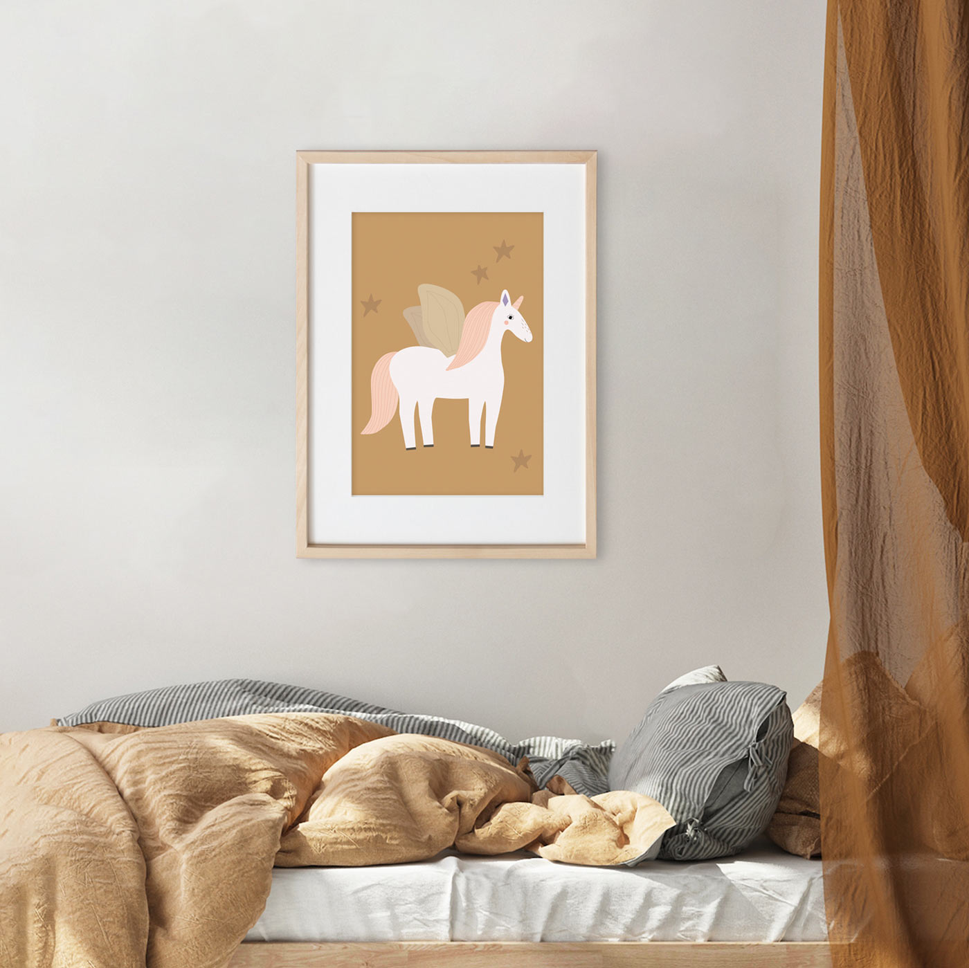 Plakat Krilati Samorog, oker