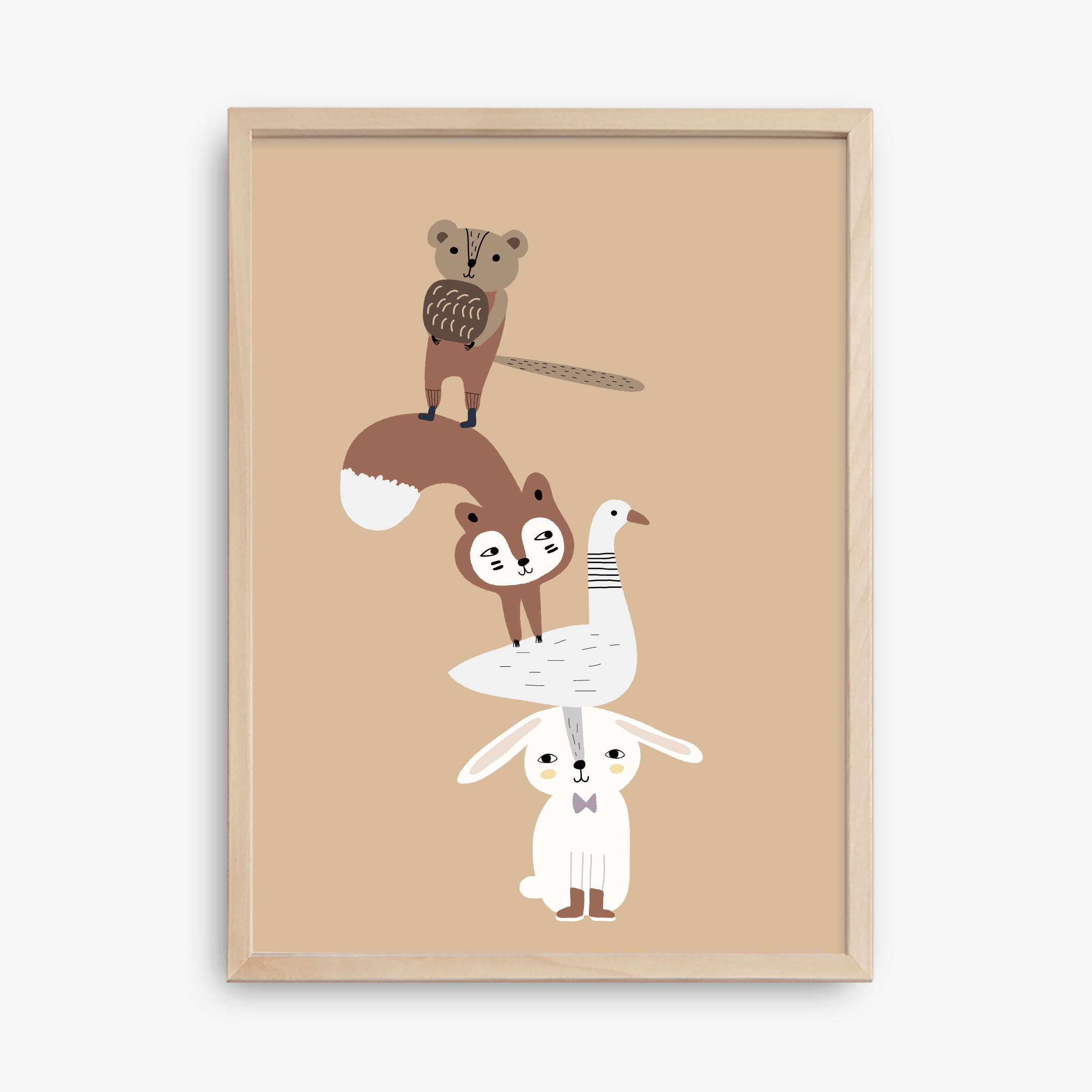 Animal Tower Poster