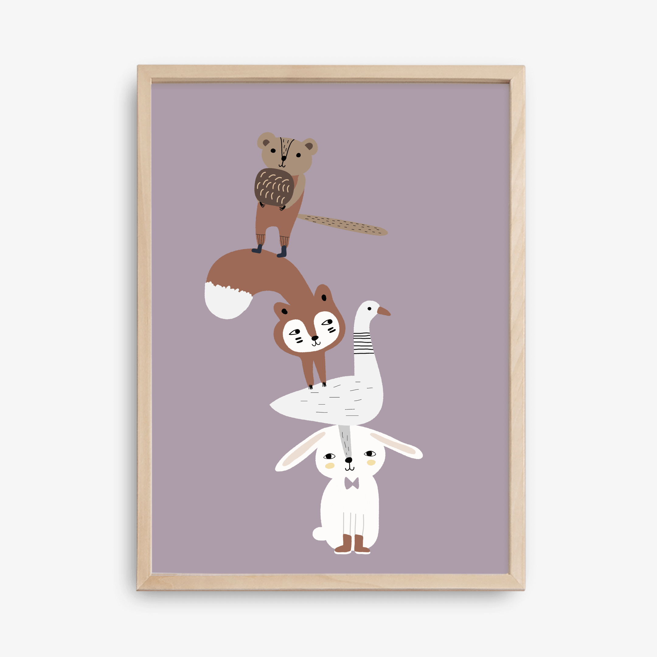 Animal Tower Poster