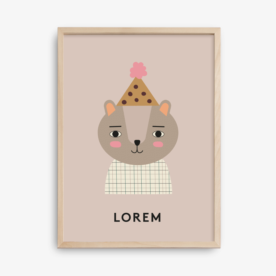 Otroški plakat Medvedek Lorem