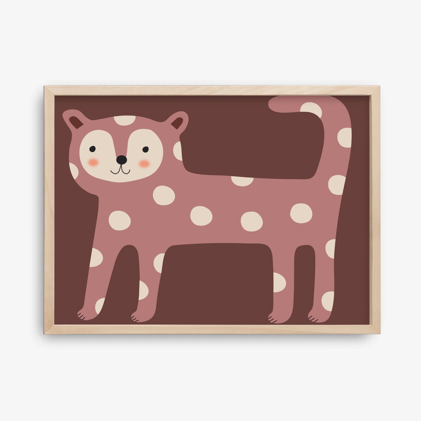 Cat in a Polka-Dot Costume Poster, Tan