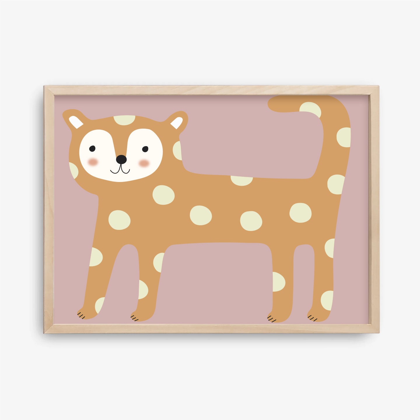 Cat in a Polka-Dot Costume Poster, Tan