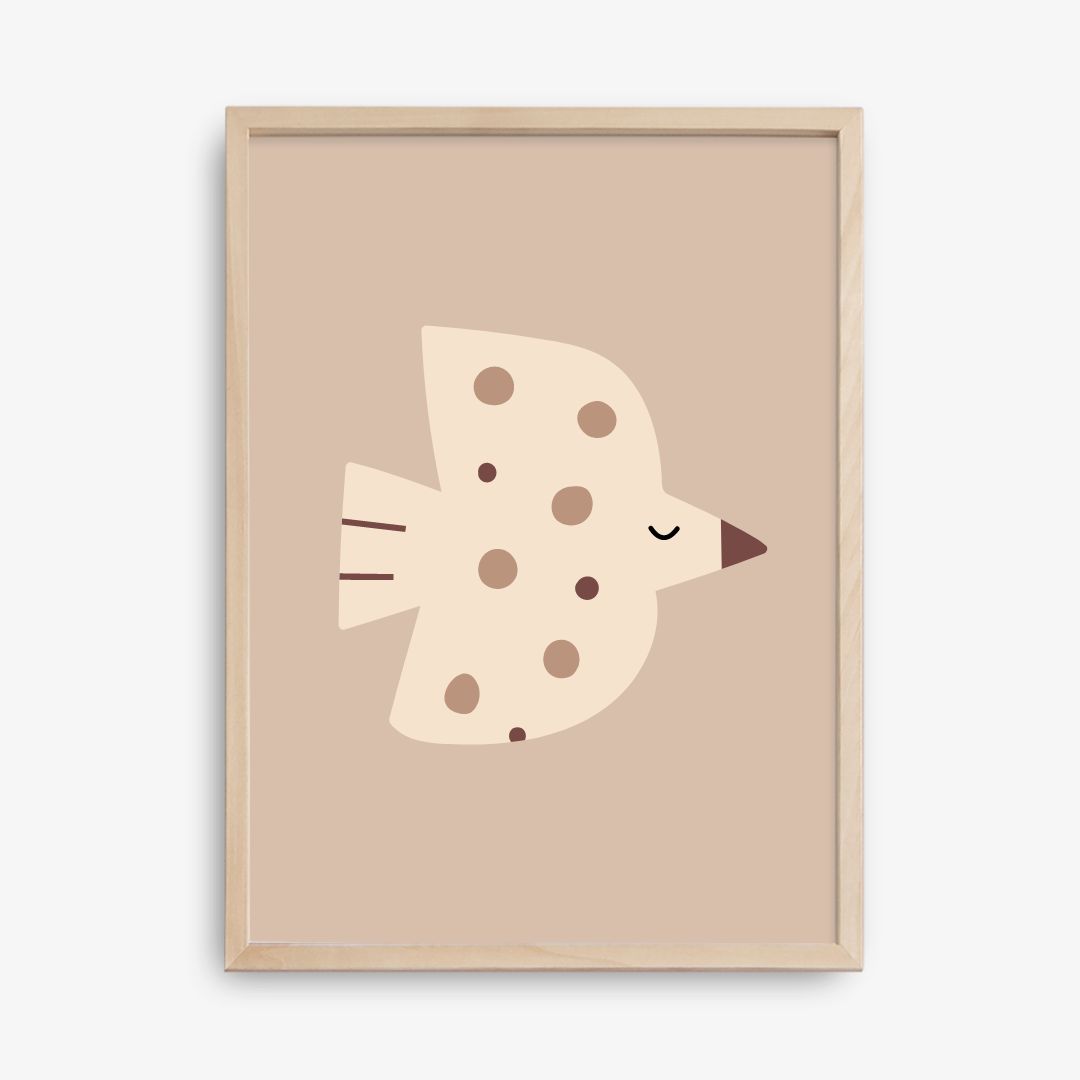 Dotted Bird Poster