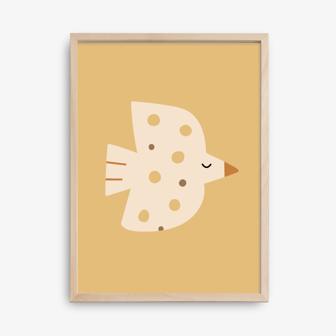 Dotted Bird Poster
