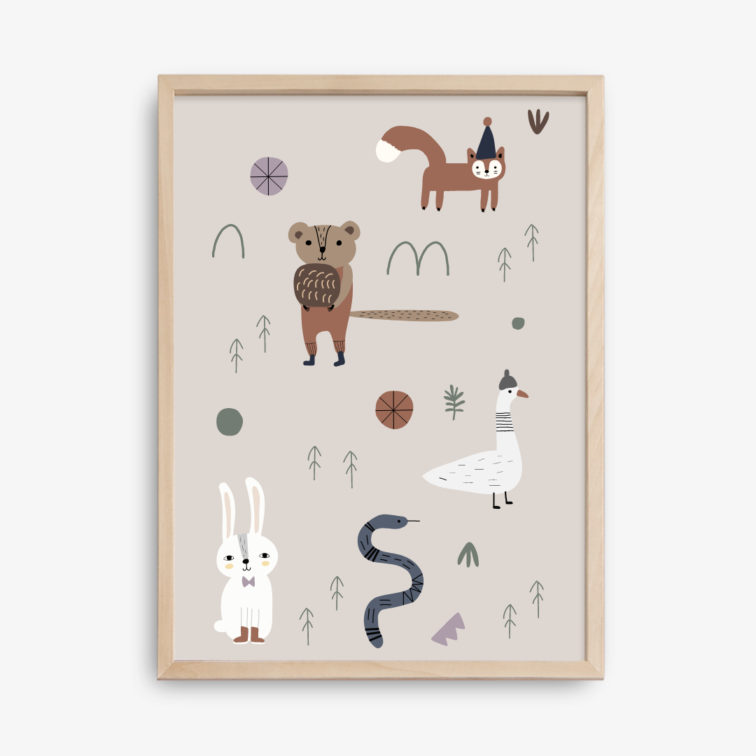 Forest Bunch Poster