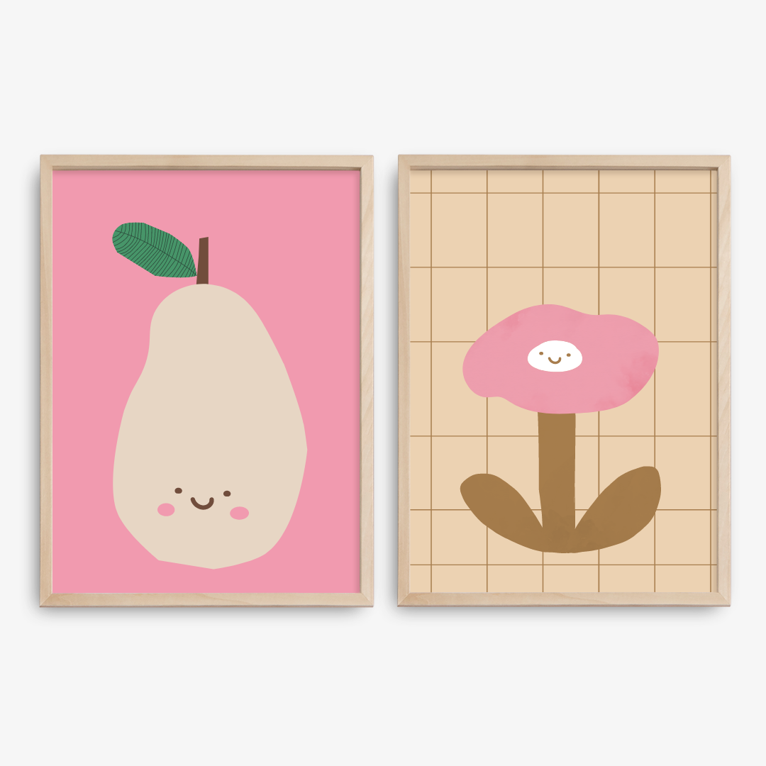 Blush & Bloom, Gallery Wall Art Poster Set