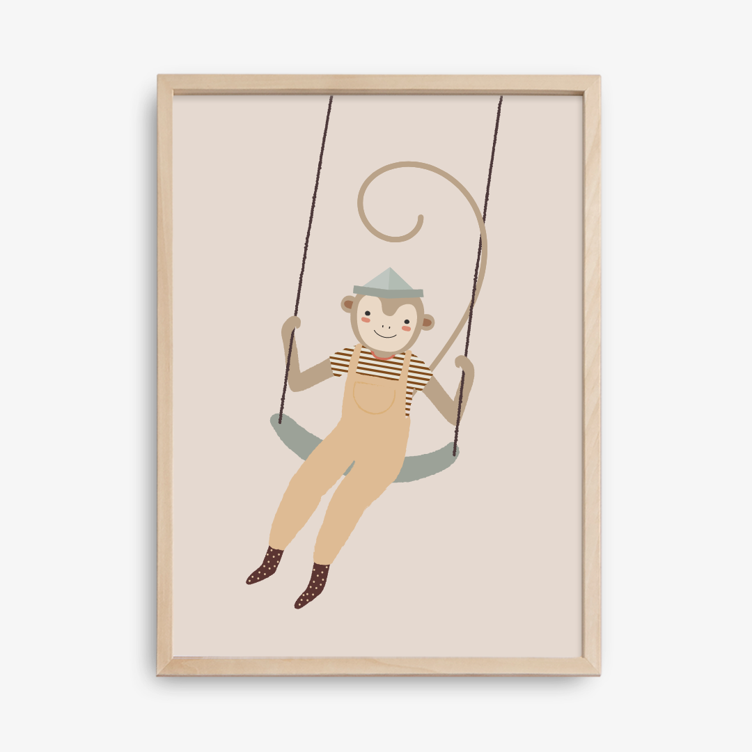 Monkey Swing Poster