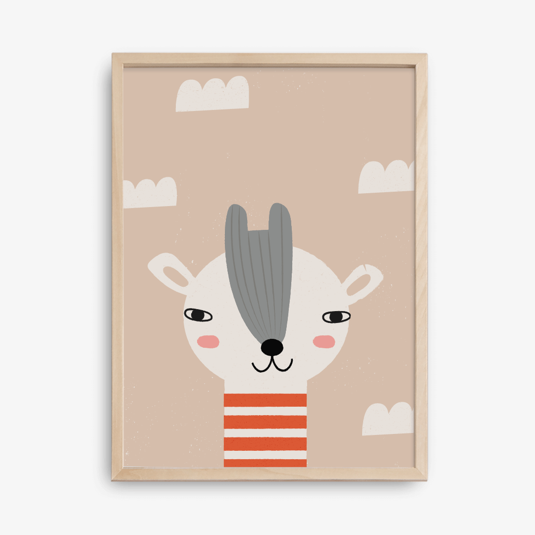 Red-Striped Giraffe Poster