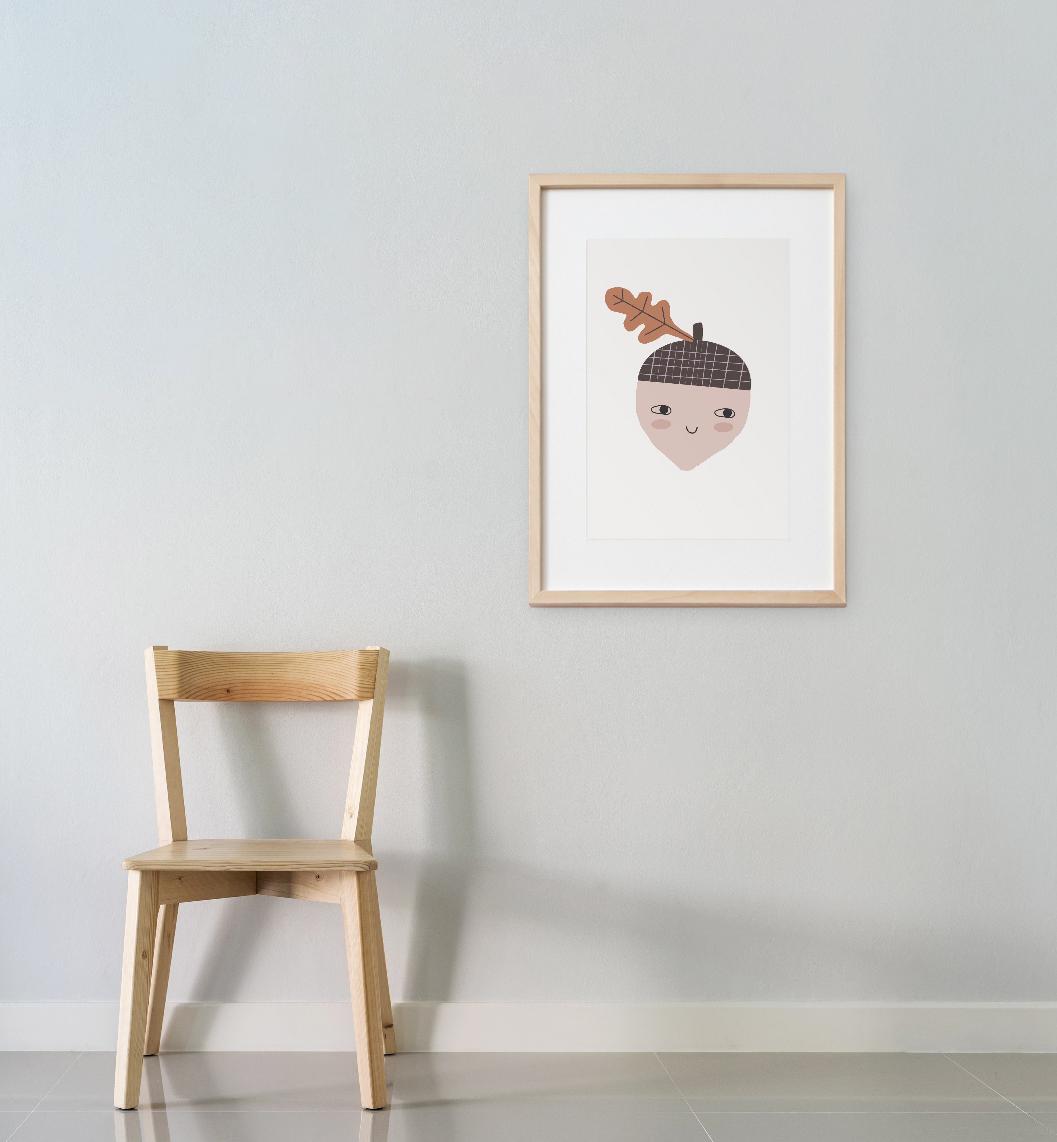 Happy Acorn Art Print (4821180317767)