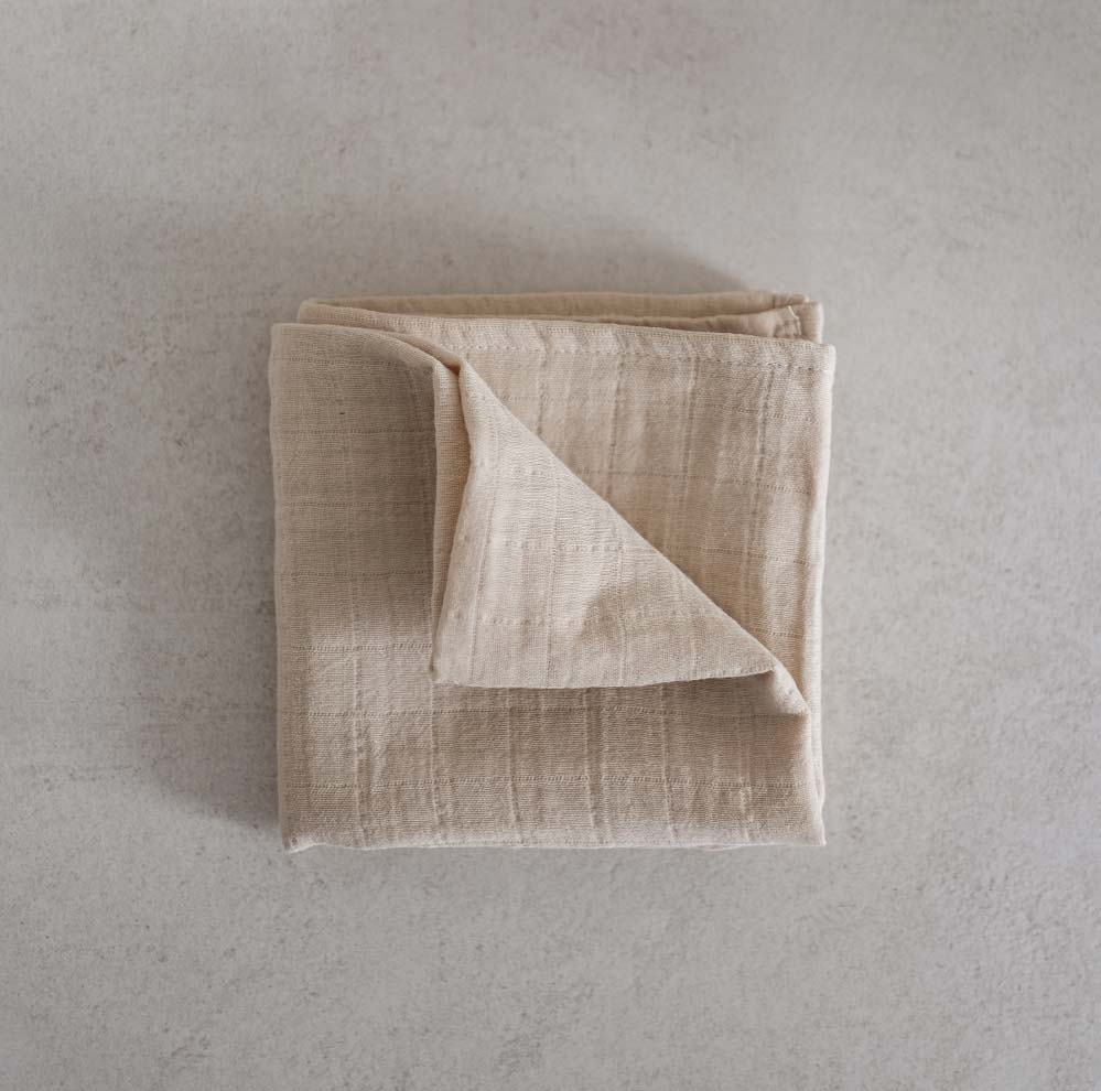 Muslin Swaddle Blanket Organic Cotton / Oat (6719802441899)