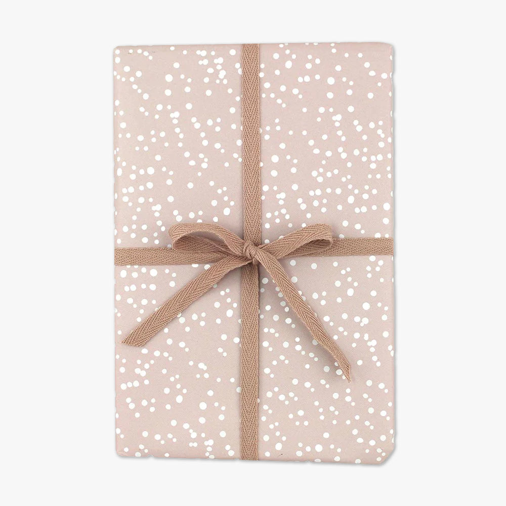Wrapping Paper, Pink/White Dots