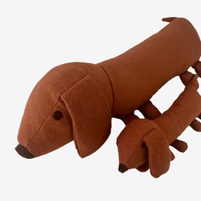 Gommu Small Soft Dog - Small Plush Dog Toy: Choco