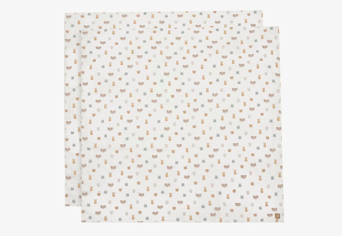 Swaddle Muslin 115x115cm - Jollies - 2 Pack