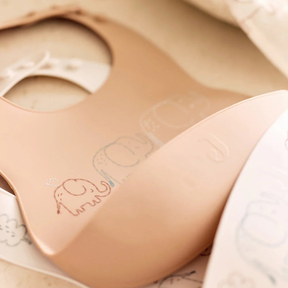Bib Silicone Elephant Tales 2-pack