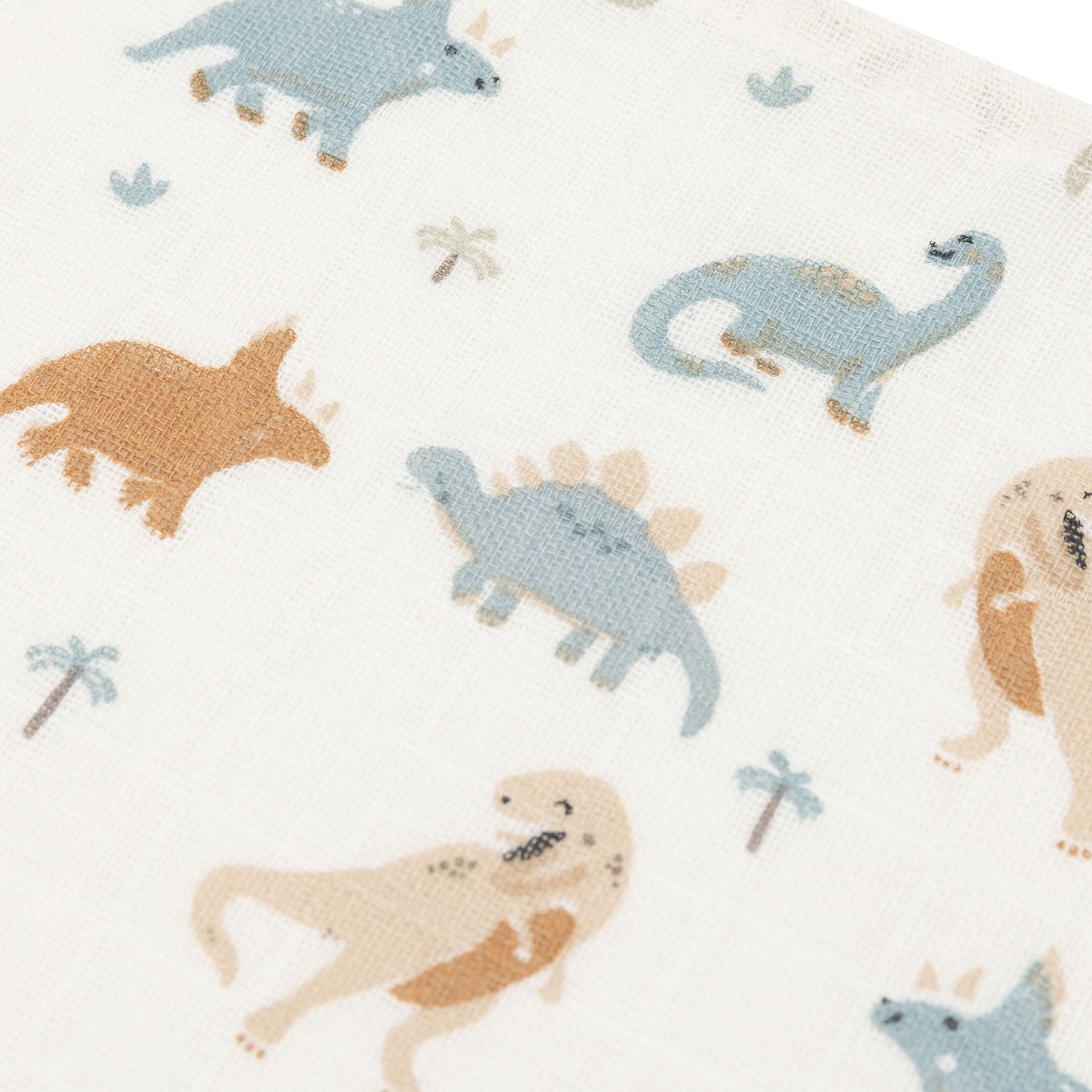 Pattern of cartoon dinosaurs on a white background