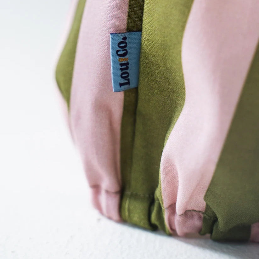 Dog Snood Stripes Green Pink