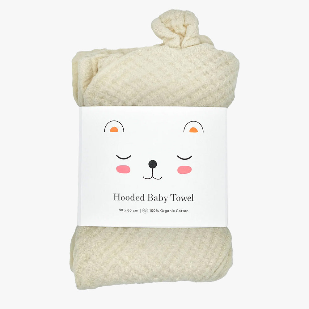 Hooded Baby Towel, Nude