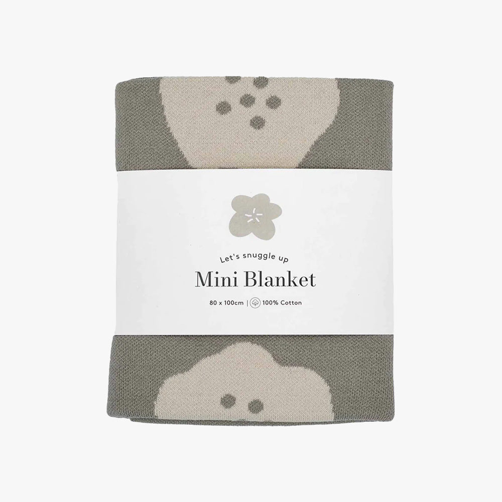 Mini Blanket Floral Garden, Olive Grey