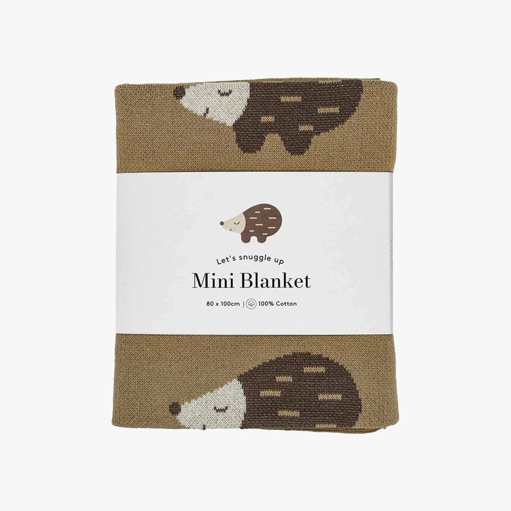 Mini Blanket Hedgehog, Brown, Khaki