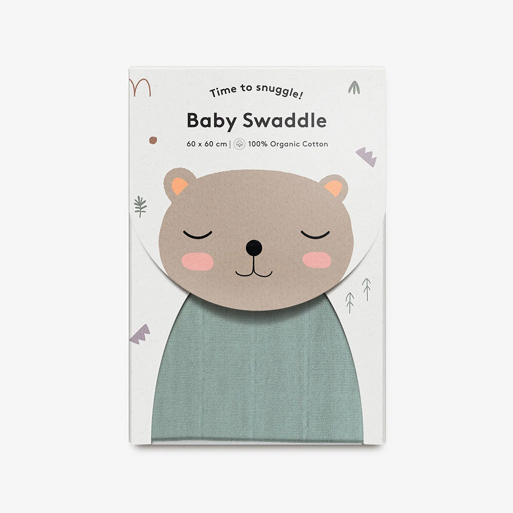 Mini Muslin Swaddle, Teal