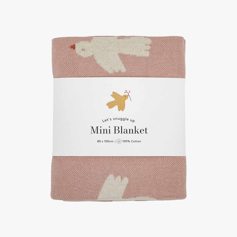 Mini Blanket Little Birdie, Blush