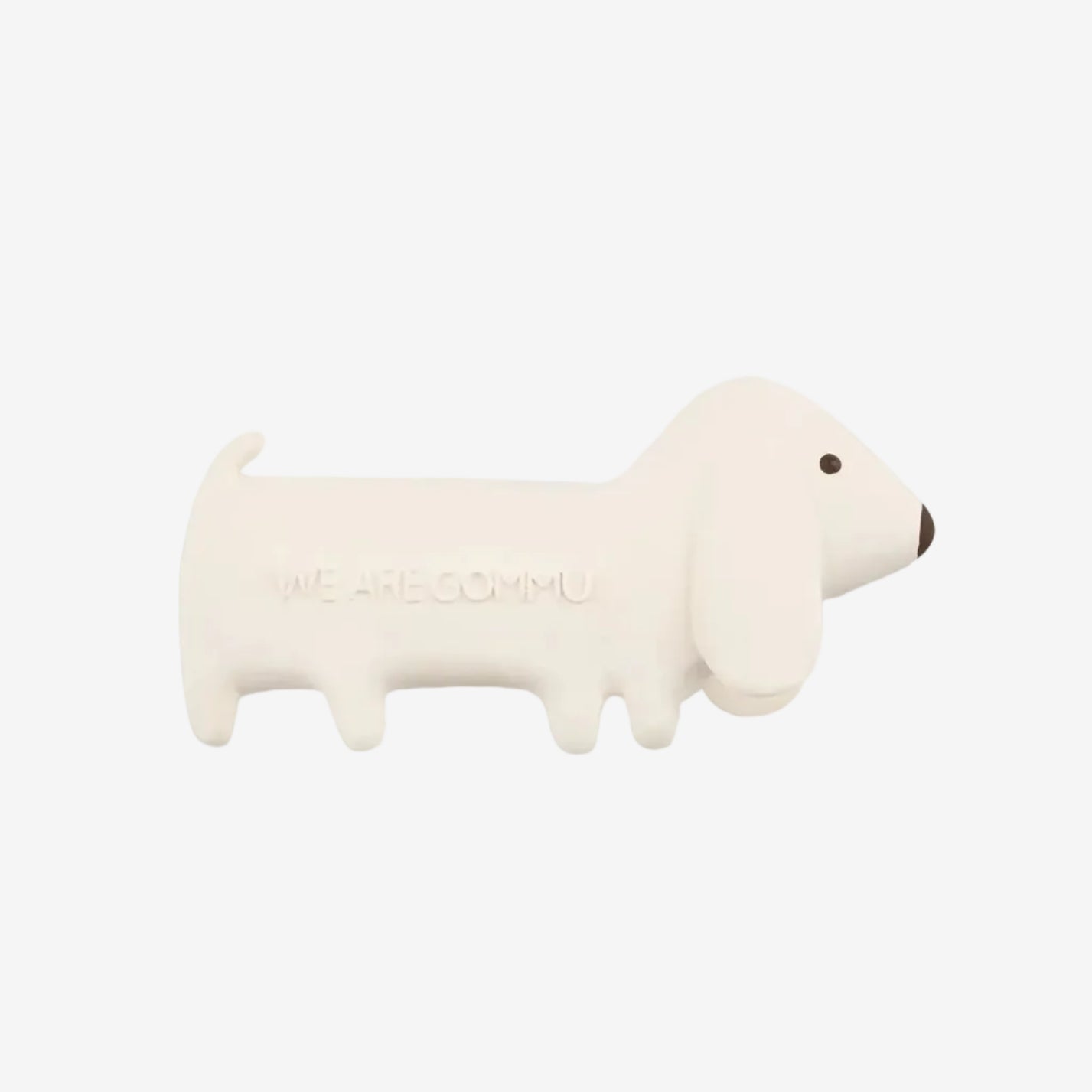 Gommu Mini Dog Cream - Natural Rubber Dog Toy: Cream