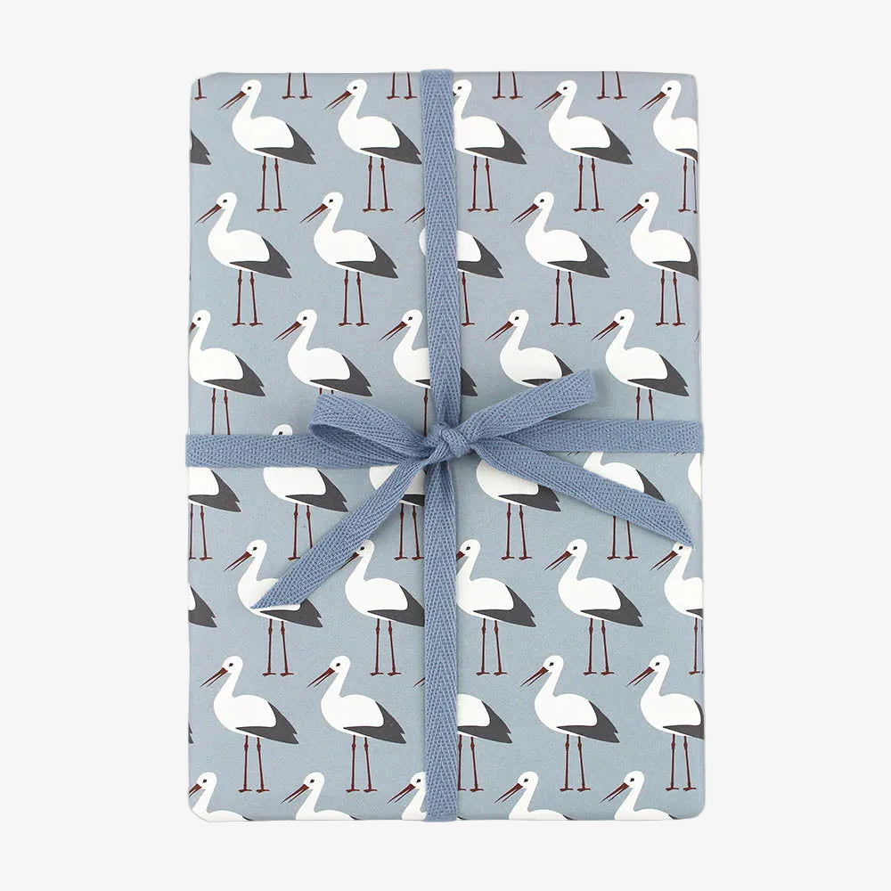 Wrapping Paper - Storks Light Blue, 2-sheets 50x70 cm