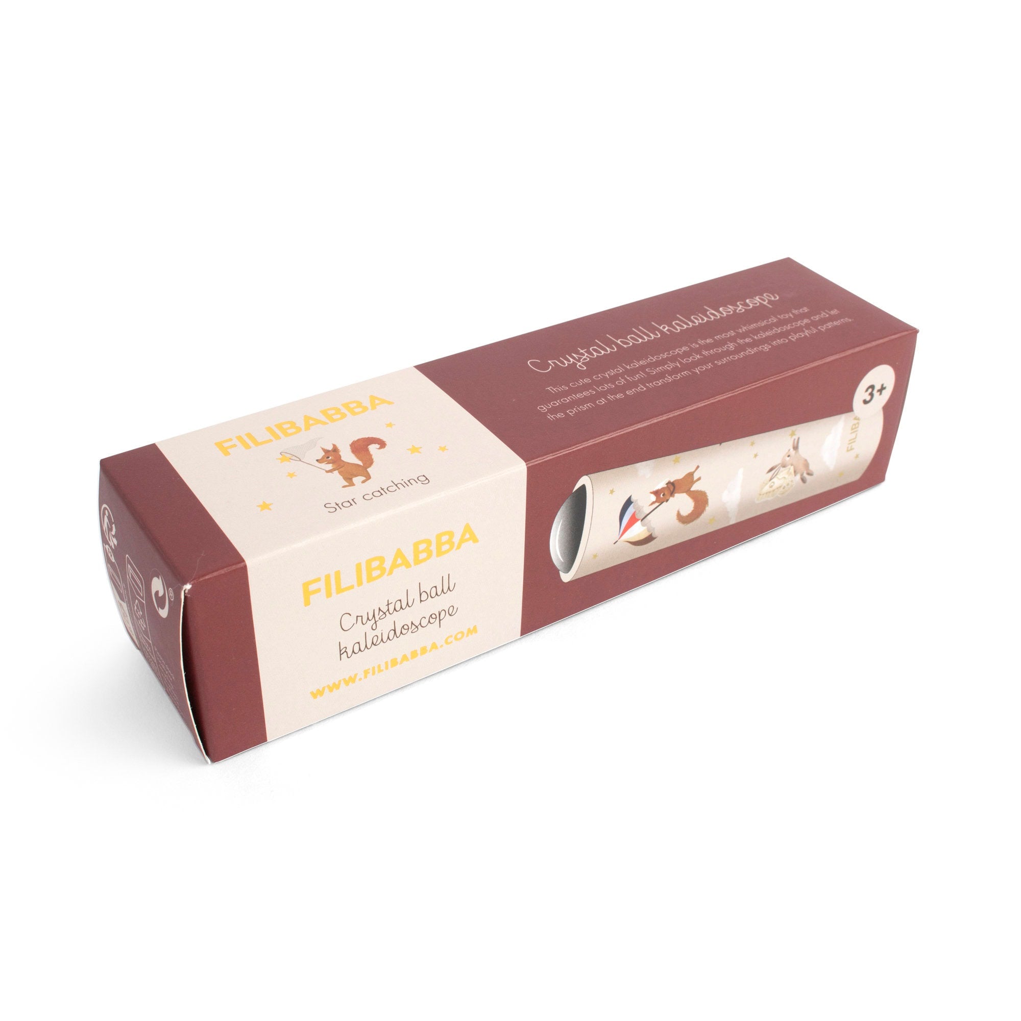 Filibaba crystal ball kaleidoscope packaging on a white background