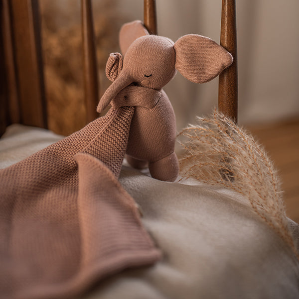 Cuddly Elephant with Blanket, Blush pink