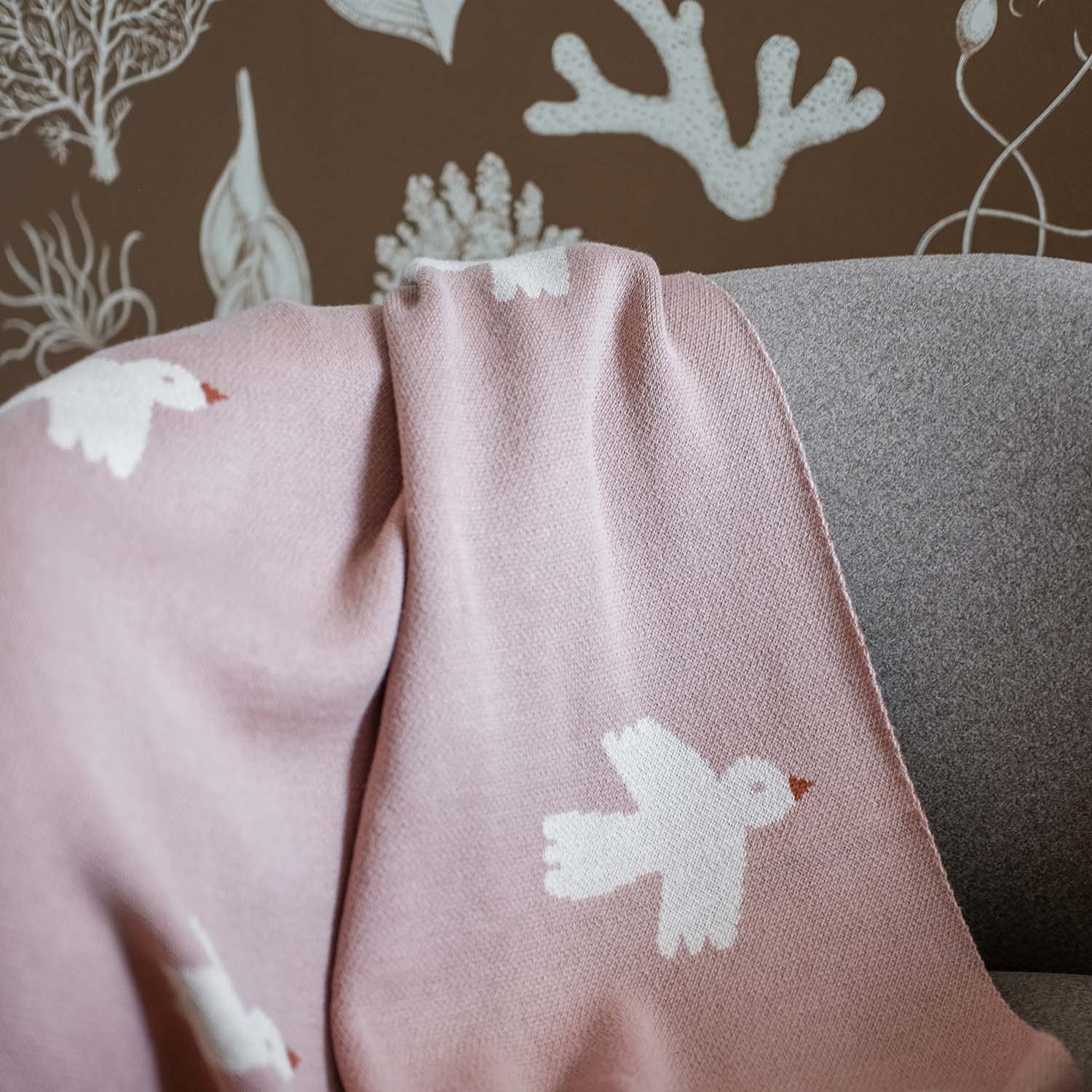 Mini Blanket Little Birdie, Blush