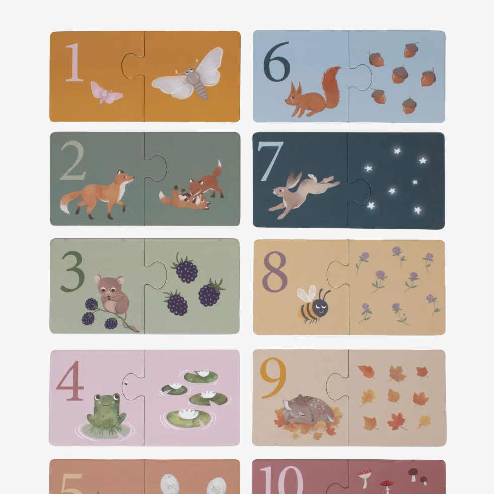 Counting puzzle - Nordic animals