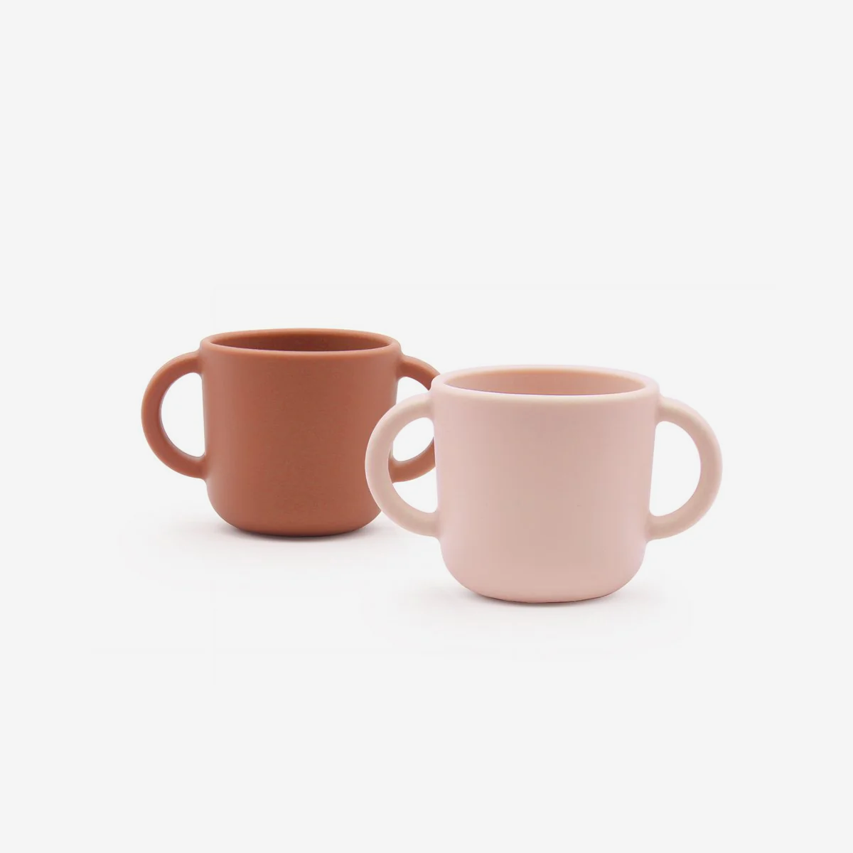 Silicone Training Cup Set, Blush-Terracota