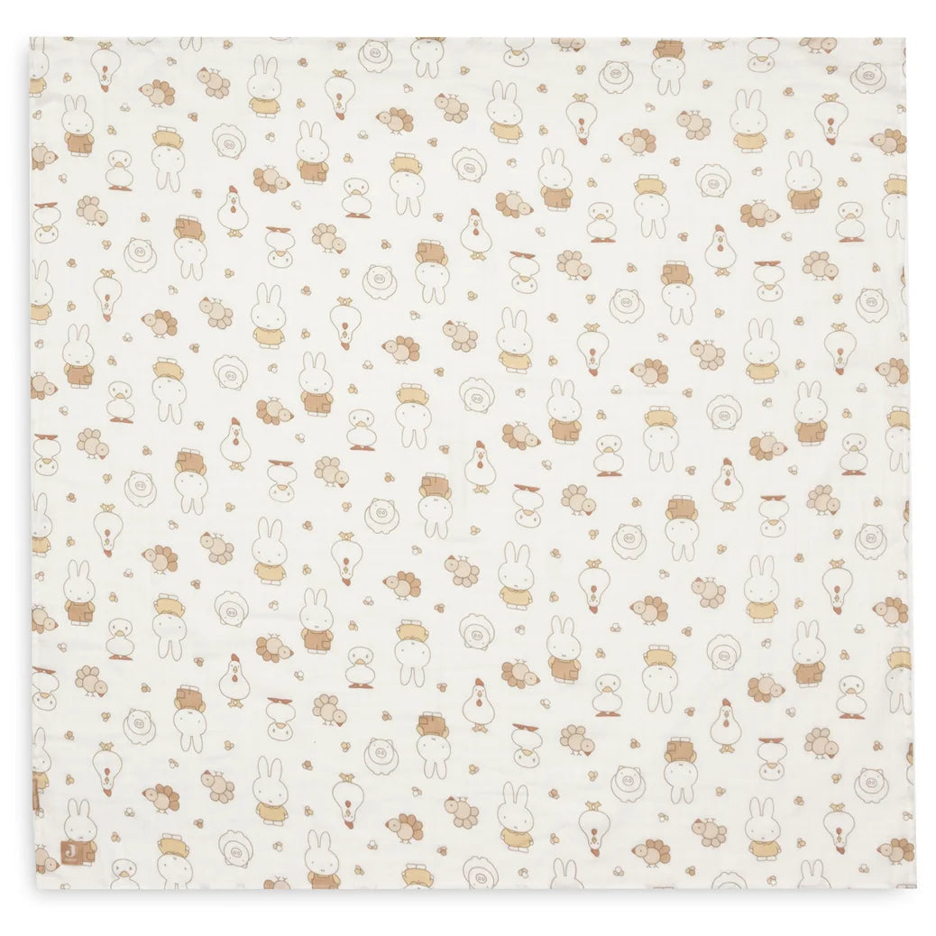 Muslin tetra plenički Miffy Family Farm 115 x 115 cm (2 kosa)