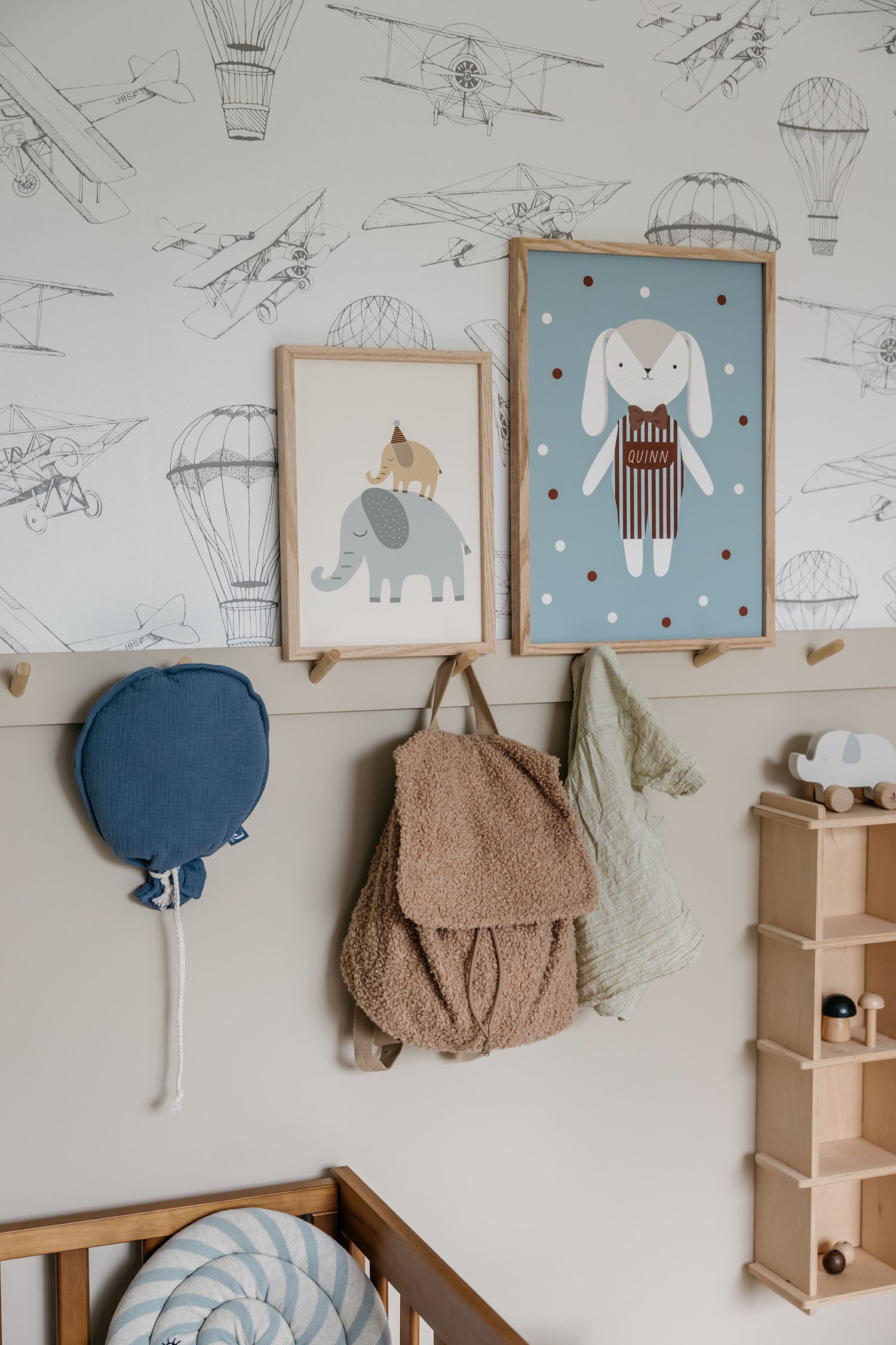 Custom Baby Rabbit Poster, Blue